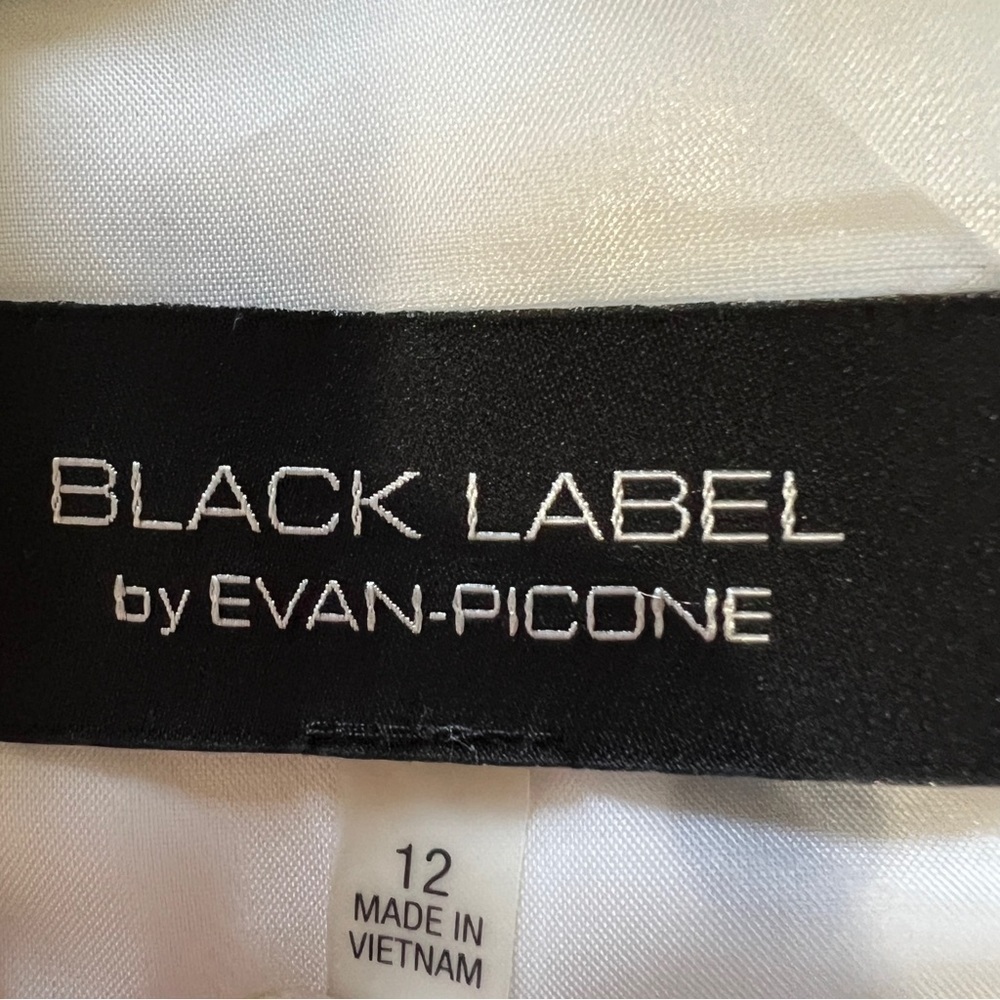 Black Label by Evan Picone white & black sleeveless polka dot dress, Sz 12. EUC. - Picture 7 of 7